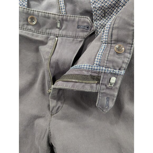 Brax Mens Pants Size 40x30 Grey Everest Quantum Pima Chino Flat Front Straight - Picture 10 of 13
